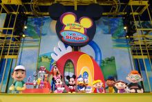 All the characters are live on stage at Playhouse Disney, a show at the Disney Hollywood STudios theme park.